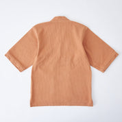 Kimono Jacket in Japanese Sashiko Embroidery | Kakishibu Orange
