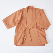 Kimono Jacket in Japanese Sashiko Embroidery | Kakishibu Orange
