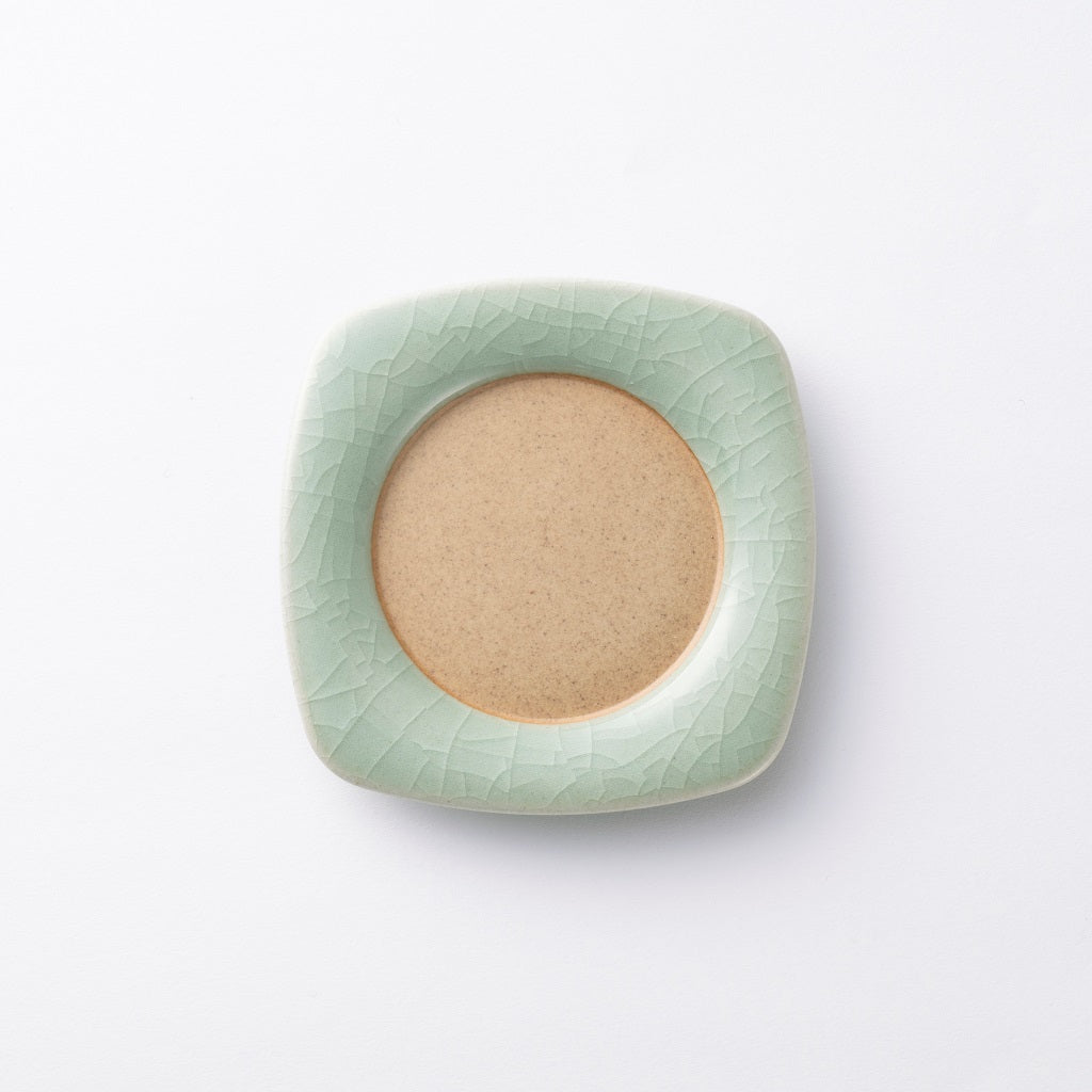 Nabeshima Celadon Teacup & saucer set (Crazing pattern) - Imari