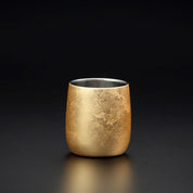 Double Wall Daruma Rocks Glass - Gold