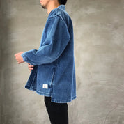 Kimono Jacket in Japanese Sashiko Embroidery - Long Sleeve