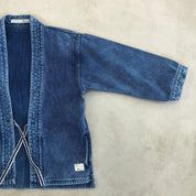 Kimono Jacket in Japanese Sashiko Embroidery - Long Sleeve