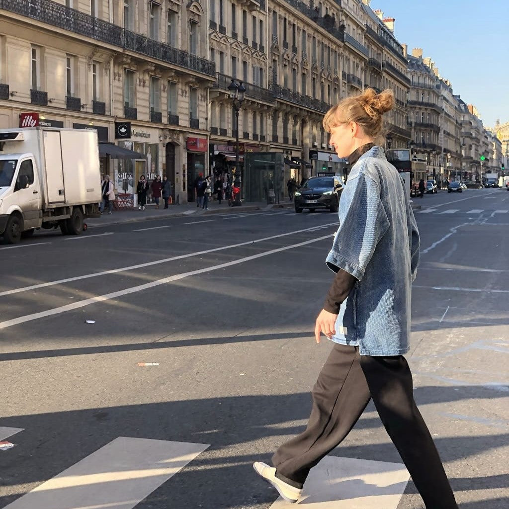 商品管理 Kimono Jacket in Japanese Sashiko Embroidery