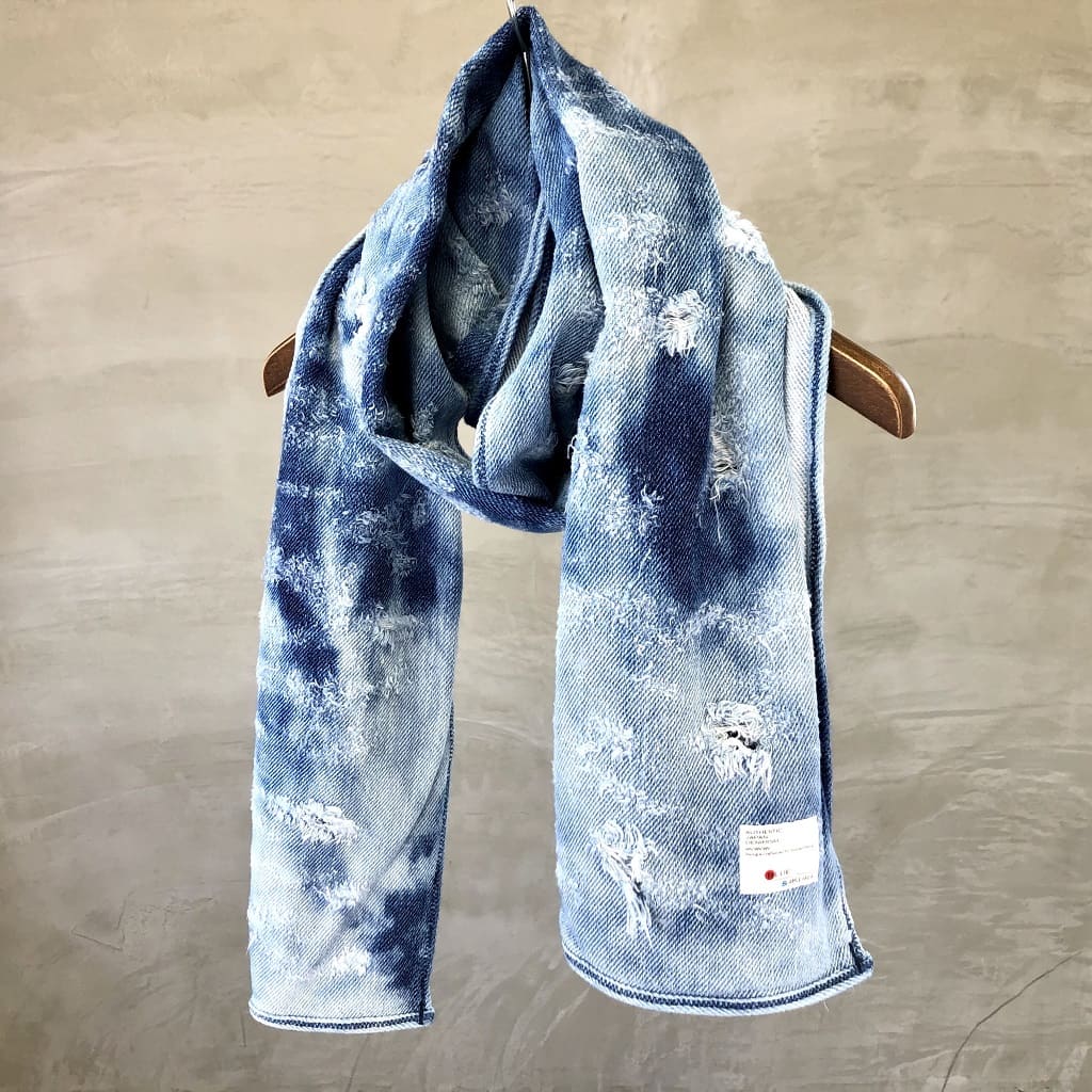 Distressed Denim Scarf | Made in Japan – MASTER CRAFTSMANSHIP