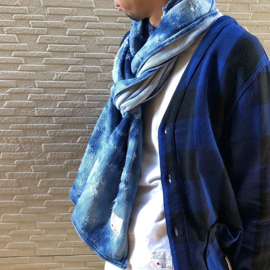 Distressed Denim Scarf