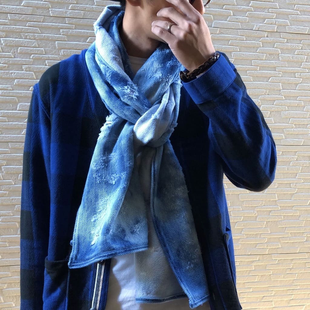 Distressed Denim Scarf