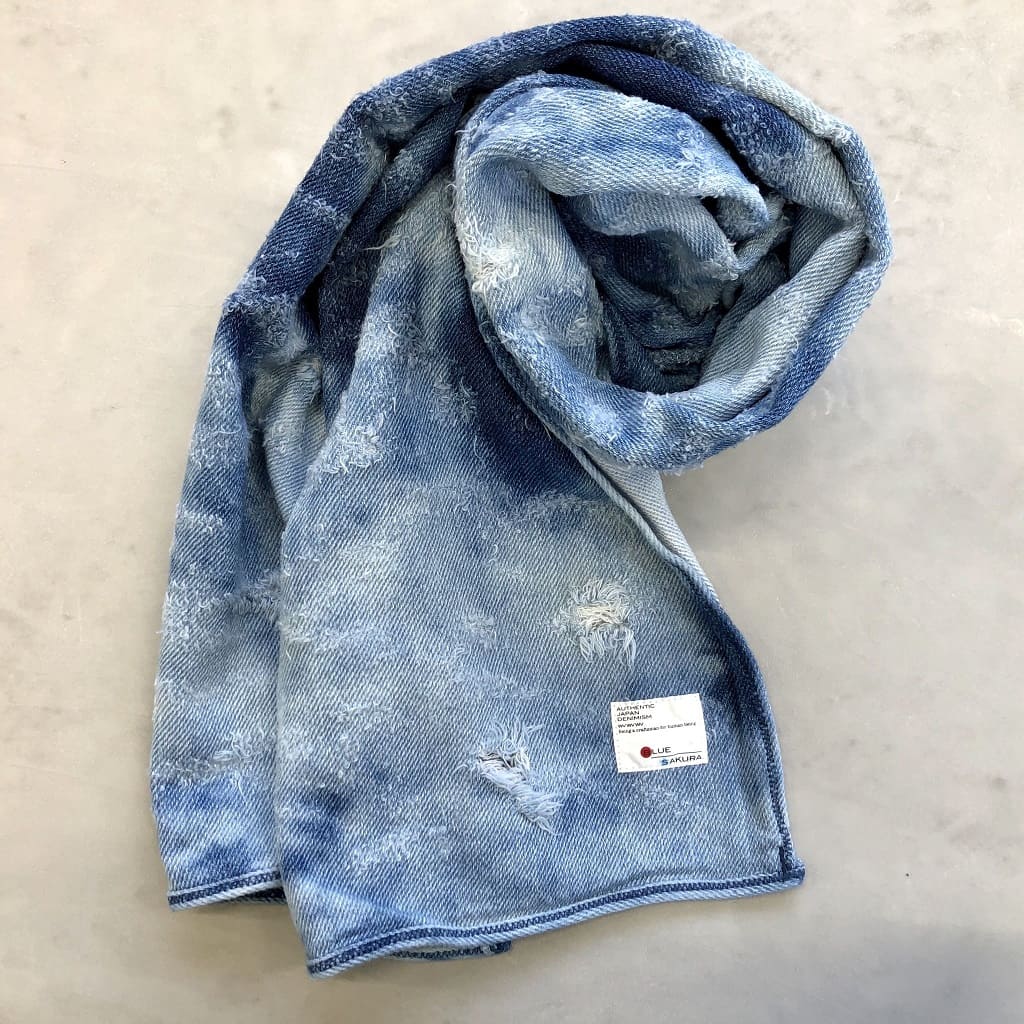 Distressed Denim Scarf