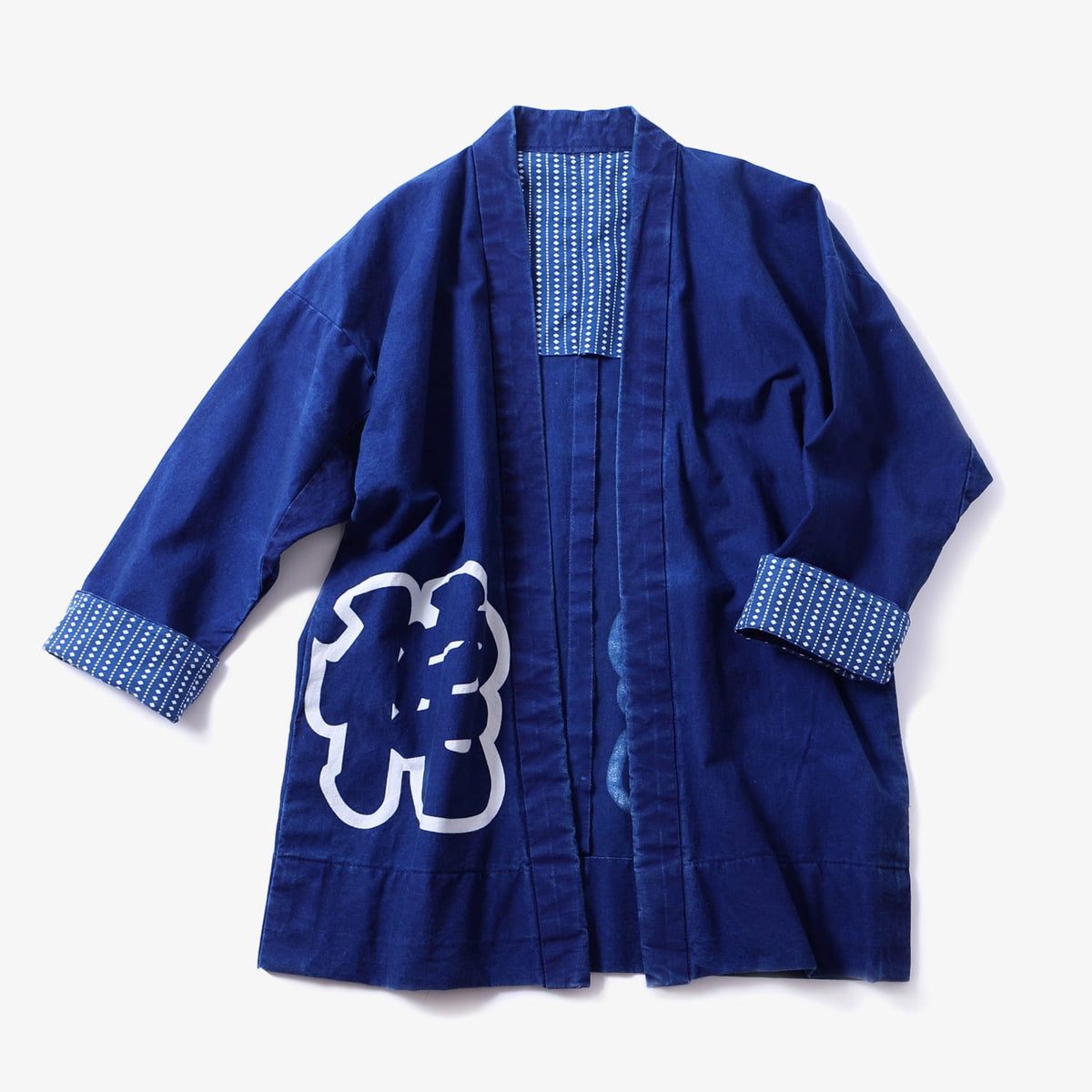 Indigo Union Handmade Japanese Olive high quality Green Checked Haori 3/4 Sleeves Lightweight Kimono Noragi Hanten Jacket | Unisex | Made to Order