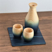 Aizome (Indigo) Wood Plate 150x150mm - 2pcs Set