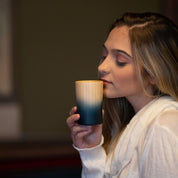 Wood Hinoki Pair Cups (Indigo Japan Blue)