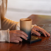 Wood Hinoki Pair Cups (Indigo Japan Blue)