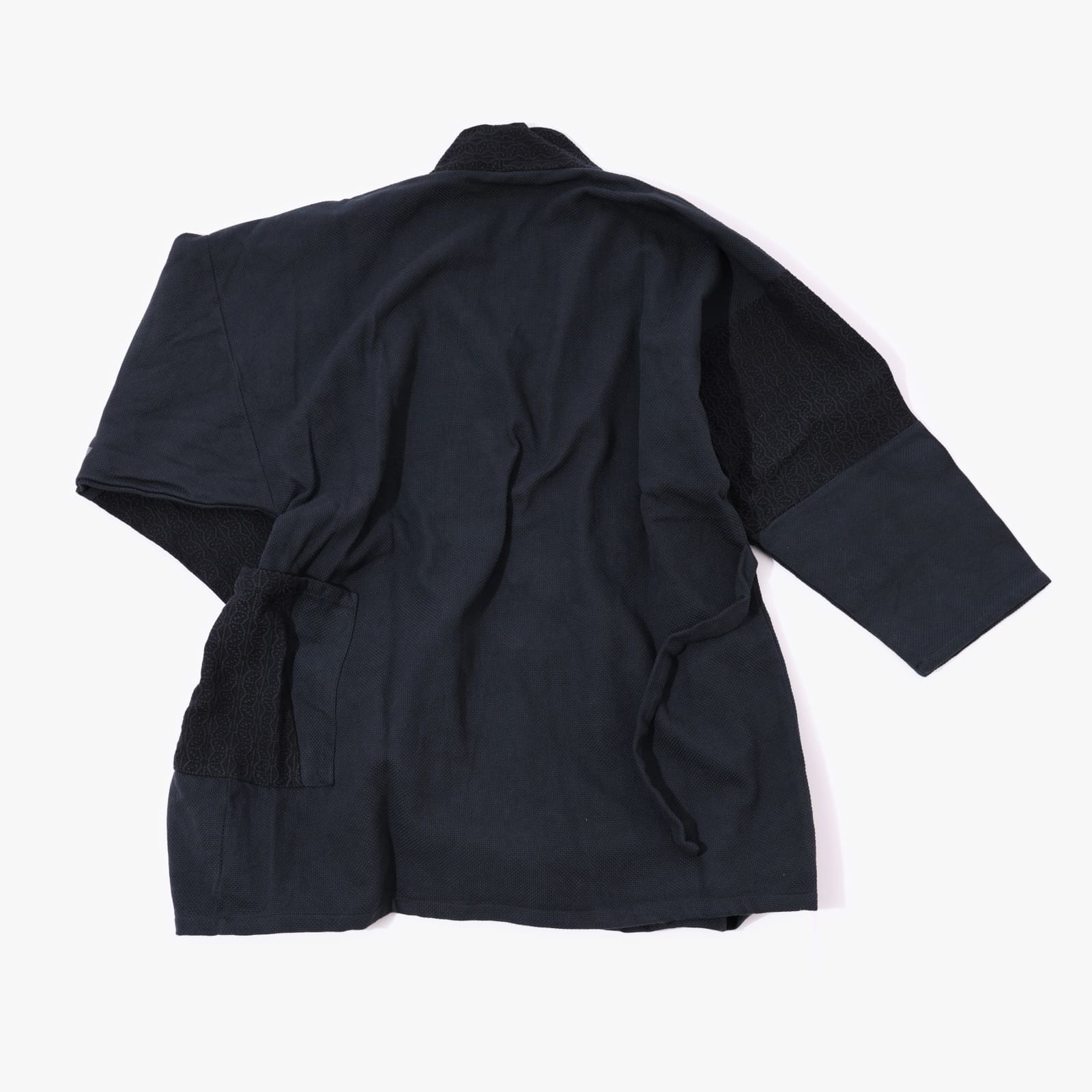 Patchwork Samue Jacket | Black | Sashiko | Kimono style