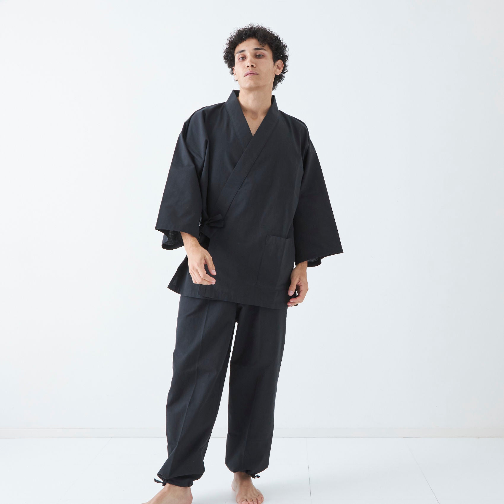 Samue Set - Kimono Style | Black