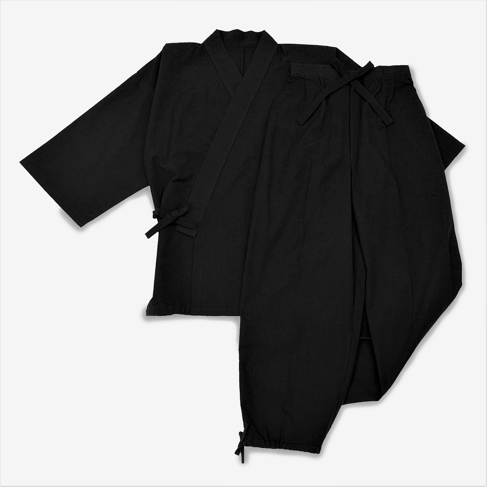 Samue Set - Kimono Style | Black