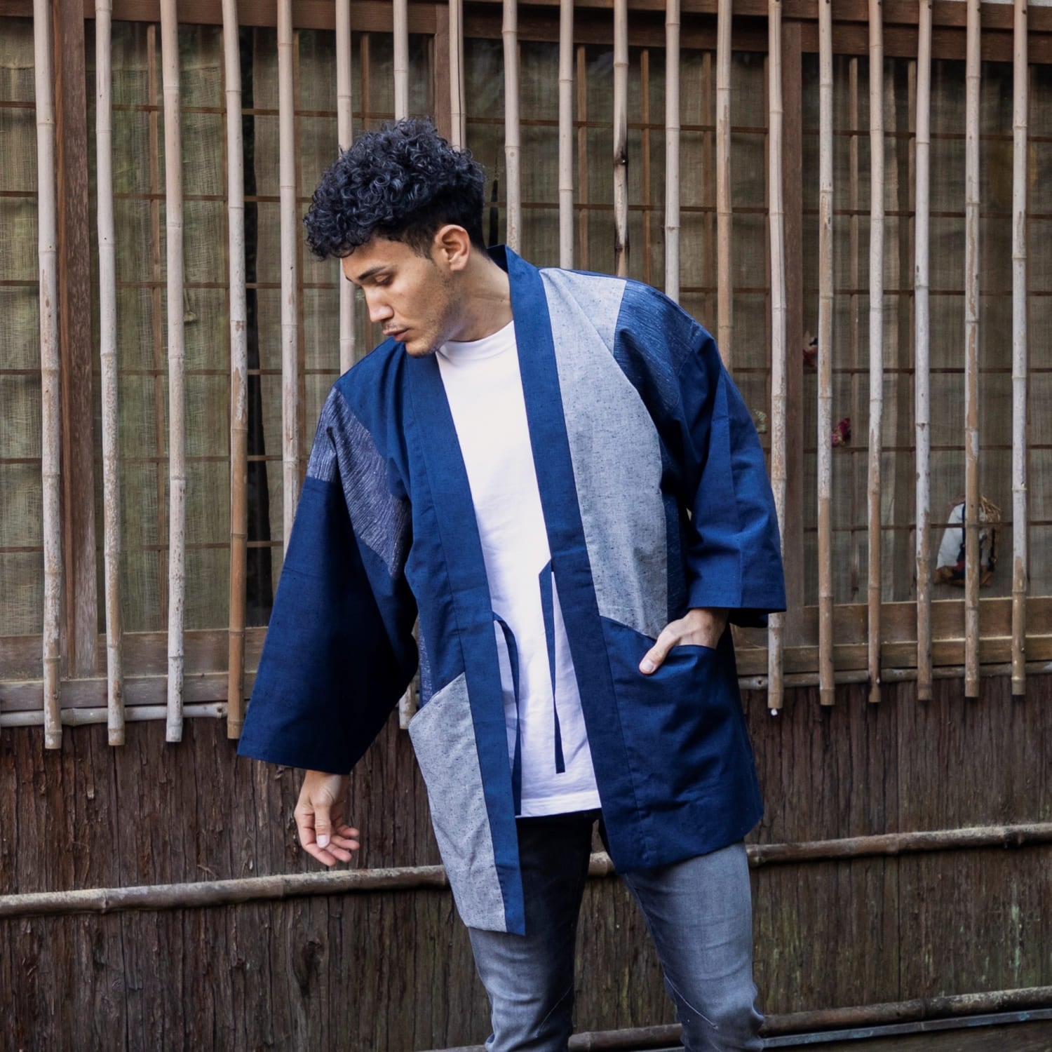 Modern Kimono Jacket Kimono Style Shirt Mens Hanten Coat Kimono