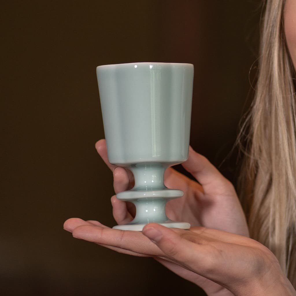 Nabeshima Celadon Porcelain Goblet/Glass - Imari