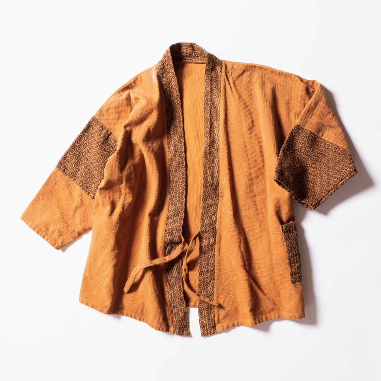 Patchwork Samue Jacket | Kakishibu | Sashiko | Kimono style