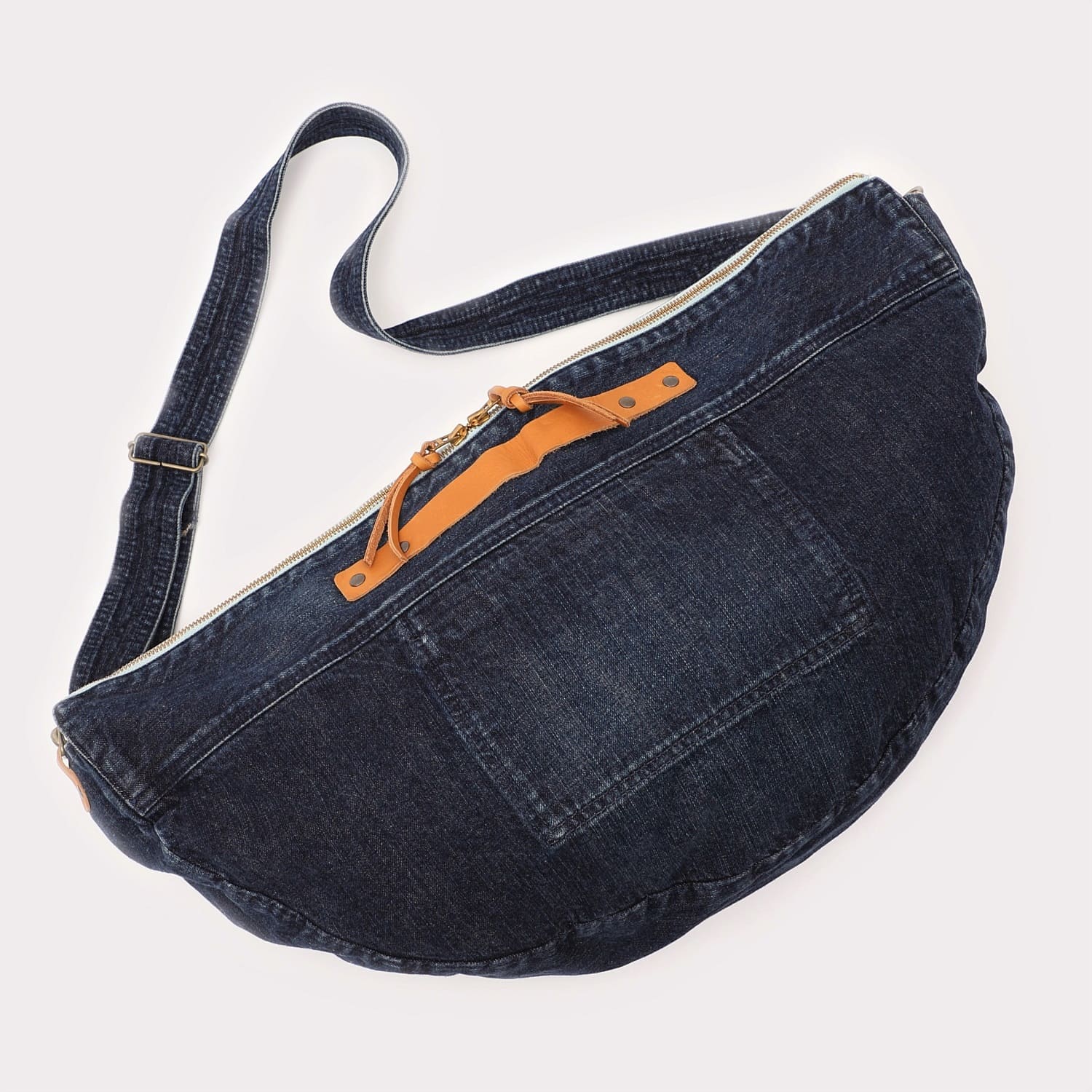 Stonewashed Denim Crossbody Bag