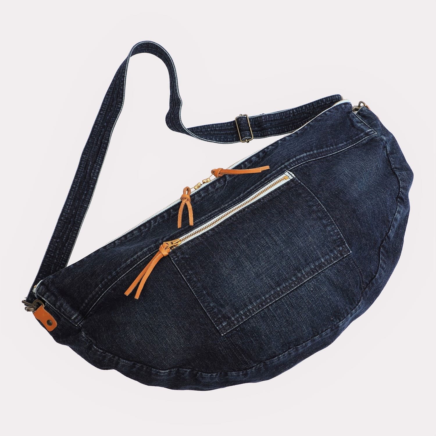 Stonewashed Denim Crossbody Bag