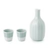 Nabeshima Celadon Sake Bottle & Small Sake Cups set - Imari