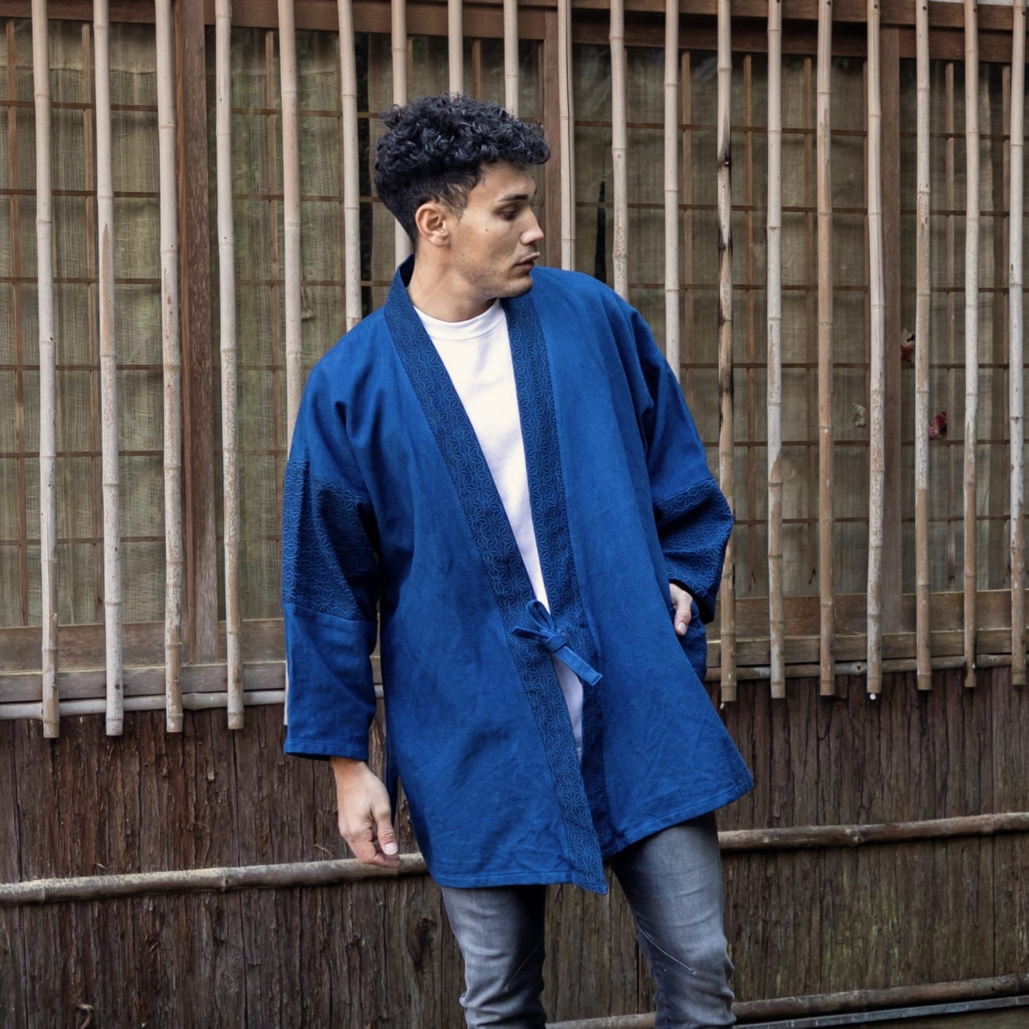 Patchwork Samue Jacket | Sashiko | Kimono style